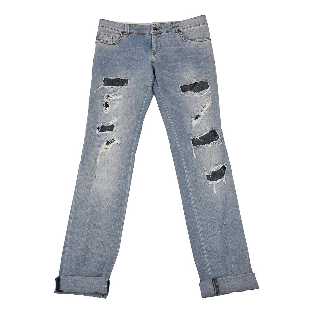 John Richmond Jean Distressed w/ Peek a Boo Skulls 29